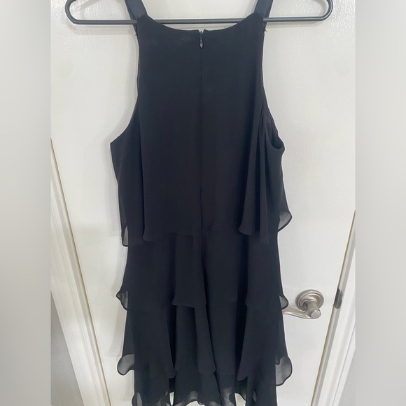 Black Tier S.L. FASHIONS dress with rhinestone detail on strap - Picture 2 of 3